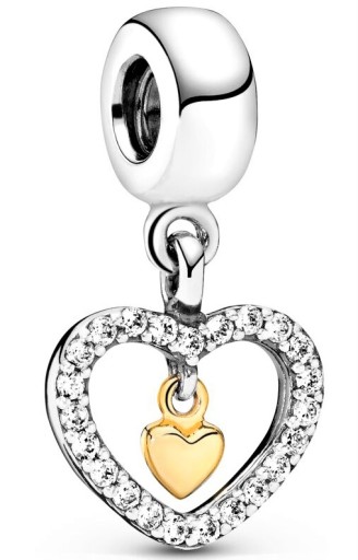 CHARMS SREBRO SERCE KORALIK BEADS ZAWIESZKA 925