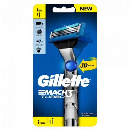 GILLETTE MACH3 TURBO 3D / MASZYNKA Z 2 NOŻYKAMI