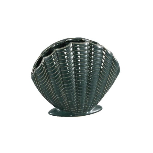 Wazon zielony muszla ceramiczna