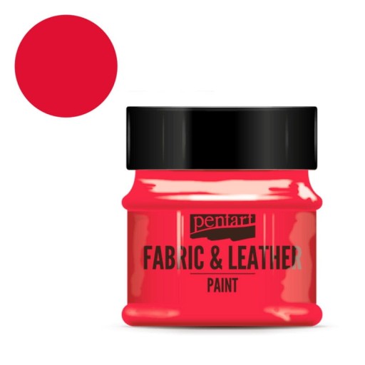 PENTART FARBA DO TKANIN I SKÓR CZERWONA 50ML