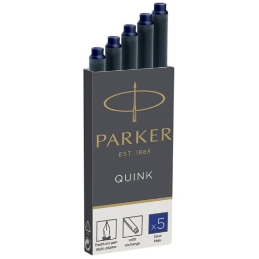 NABOJE WKŁADY DŁUGIE PARKER QUINK NIEBIESKIE