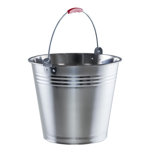 WIADRO STALOWE NIERDZEWNE Z RĄCZKĄ 10L METAL
