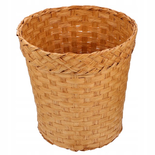 Biurkowy śmietnik tkany kosz na śmieci boho