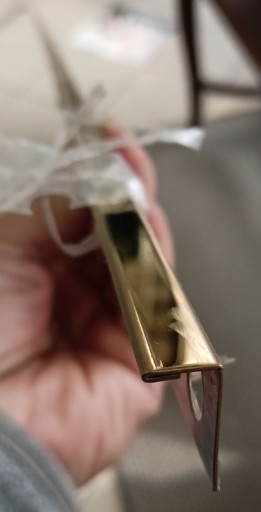 listwa wykończeniowa płytek L złota stal 10mm 2,7m