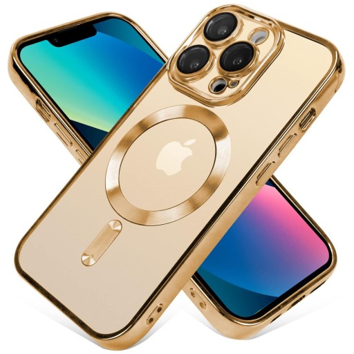 ETUI CASE OBUDOWA DO IPHONE 14 PRO ZŁOTY MAGSAFE