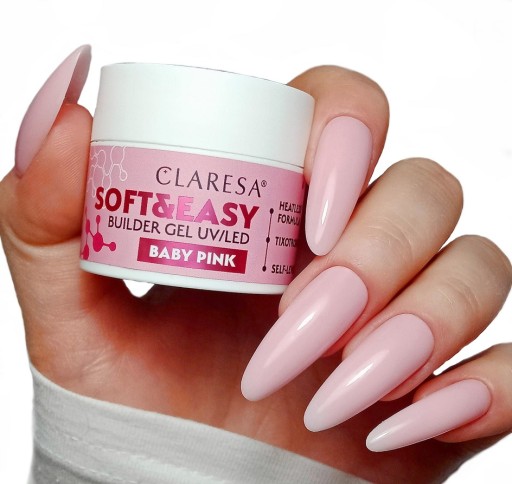CLARESA SOFT & EASY BUILDER GEL BUDUJĄCY ŻEL Z TIKSOTROPIĄ BABY PINK 45G