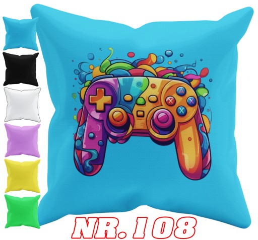 POSZEWKA NA PODUSZKĘ JAŚKA DO PRZEDSZKOLA GAME PAD + IMIĘ GRATIS