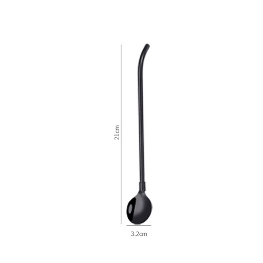 Reusable Multicolor Tea Scoop Stirring Drinking Spoon Stainless Steel