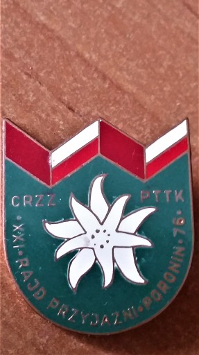 odznaka - XXI Rajd Przyjażni .Poronin 76 CRZZ PTTK