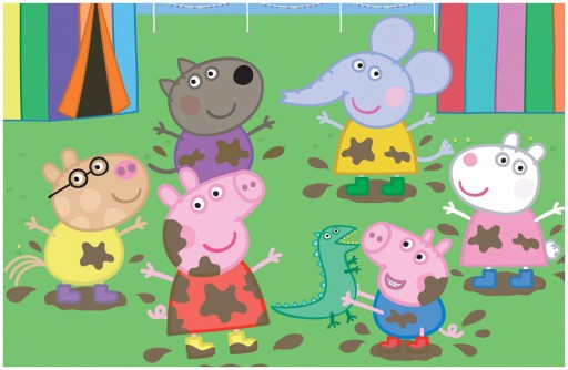 Fototapeta dla dzieci Świnka Peppa extra 200x130 samoprzylepna