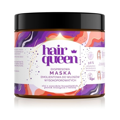 Hair Queen Emolientowa Maska WŁOSY WYSOKOPOROWATE