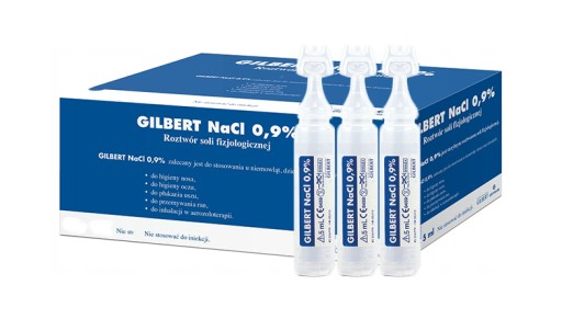 SÓL FIZJOLOGICZNA GILBERT 0,9% NaCl 5ml X 3 SZT
