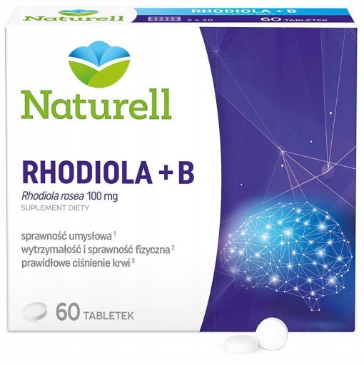 NATURELL Rhodiola + witaminy z grupy B 60 tabletek