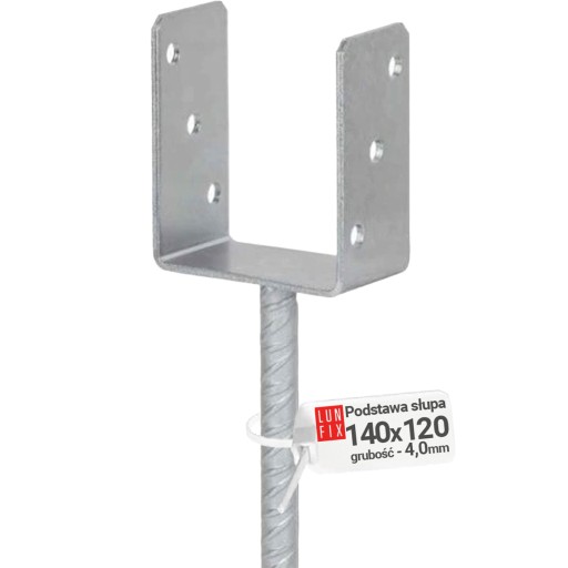 PODSTAWA SŁUPA DO WMUROWANIA KOTWA 140mm PU14 1szt