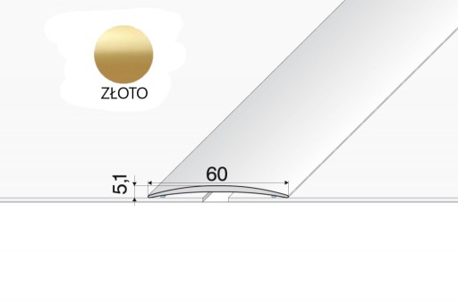 Listwa progowa A70 60mm EFFECTOR Złoto 180cm