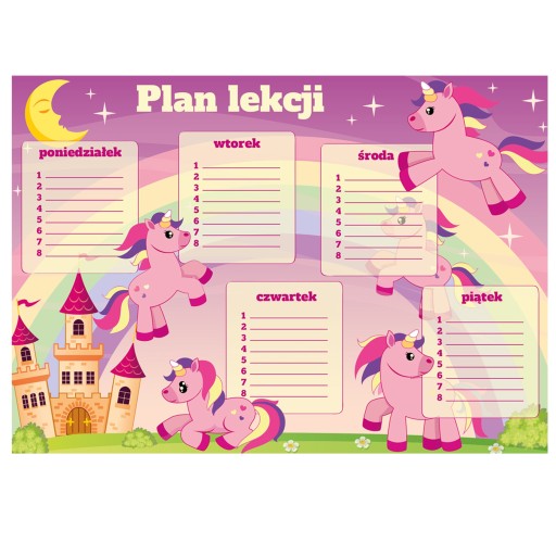 Plan lekcji A5 Kucyk