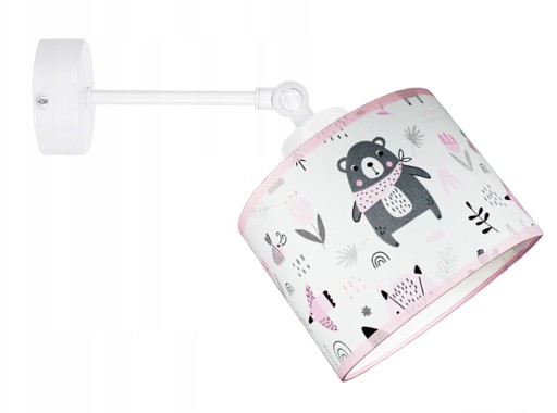 Kinkiet lampa ścienna TEDDY PINK 1 led miś róż led