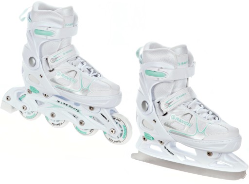 Rolki Łyżwy 2w1 RAVEN Spirit White/Mint 37-40