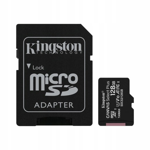 Karta Pamięci Kingston Canvas Select Plus microSDXC-an-SD-Adapter 128 GB