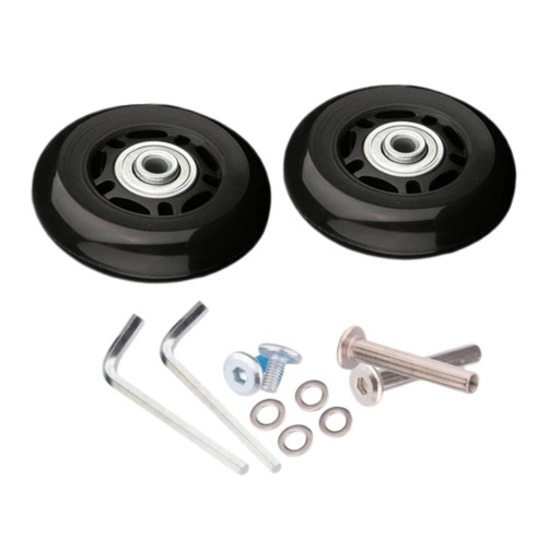 2x Kółka do walizek bagażowych Elastyczne zużycie 64 mm x 18 mm