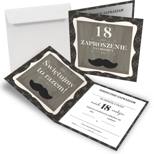 ZAPROSZENIE NA URODZINY 18 GENTLEMAN Z2