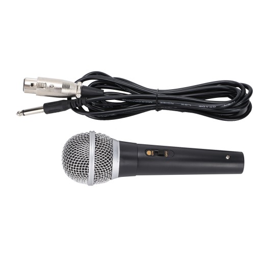 xlr microphone with xlr to 1/4 inch cable audio connection handheld microph