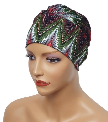 Turban damski Jasmina 251czapka marszczona z wiskozy także po chemioterapii