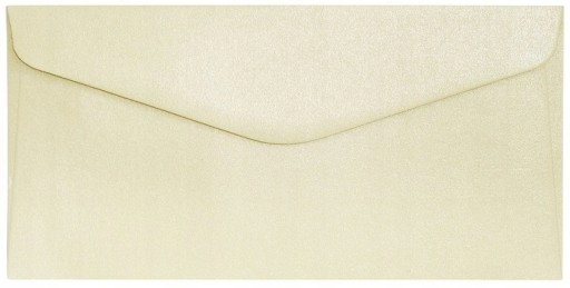 Koperty ozdobne DL GALERIA PAPIERU Pearl kremowy 10 szt