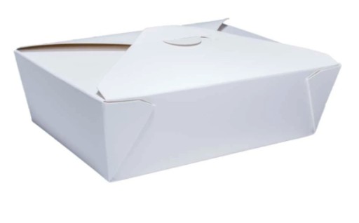 Pudełka pojemnik LUNCH BOX 1L białe 15x12cm 50szt