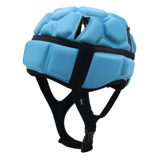 Regulowane nakrycie głowy z wyściółką Rugby EVA Bramkarz piłkarski Soft Head Blue L