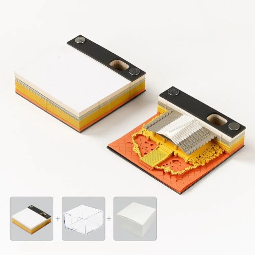2024 Mini Desktop Calendar With Sticky Notes 3D Paper Carving Calendar 3D