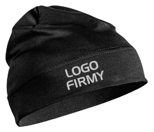 Czapka termoaktywna z logo firmy- bieganie itp.