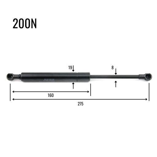 Teleskop drzwi Zetor PROX FRT 53369911 Stabilus