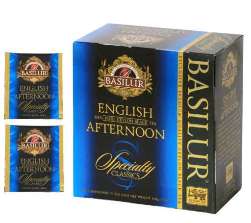 Basilur ENGLISH AFTERNOON herbata czarna Ceylon - 50 TOREBEK w kopertach