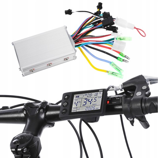 PANEL WYŚWIETLACZA LCD ELEKTRYCZNY ZESTAW ROWER STEROWNIK KONTROLER 36V-48V