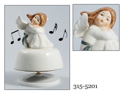 Grawer Gratis Pozytywka Anioł Aniołek Figurka Szklana Porcelana
