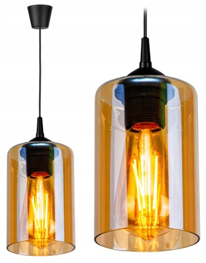 LAMPA SZKLANA WISZĄCA SUFITOWA ŻYRANDOL LED