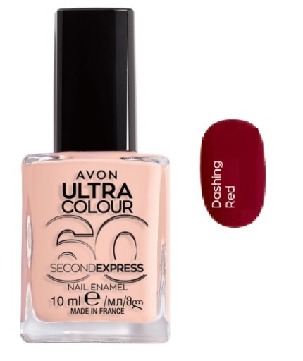 AVON ULTRA Colour Second Express Lakier do paznokci DASHING RED 60 sekund