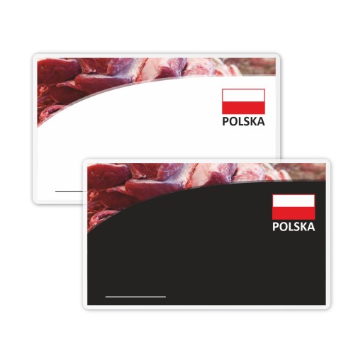 Cenówki LAMINOWANE dwustronne MIĘSO POLSKA 100 szt