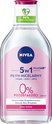 Płyn micelarny do twarzy NIVEA cera sucha 400ml