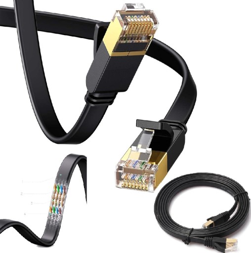 KABEL SIECIOWY ETHERNET LAN PATCHCORD DO INTERNETU CAT7 SFTP CAT 7 RJ45 3M