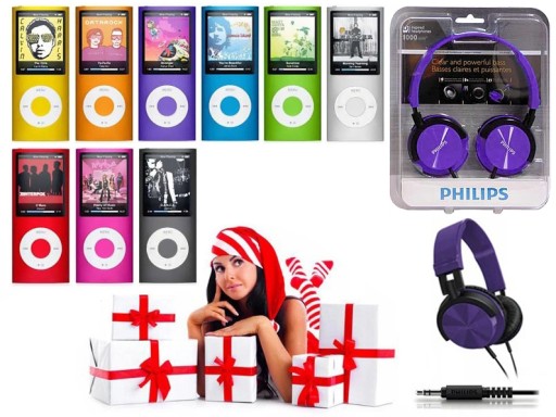 ZESTAW ODTWARZACZ MP4 T838 16GB SŁUCHAWKI PHILIPS