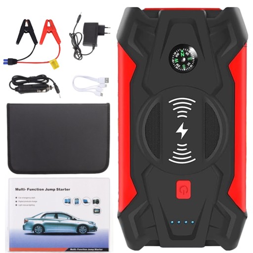 STARTER AWARYJNA DO SAMOCHODU 12V 20000MAH WBUDOWANYM LATARKĄ