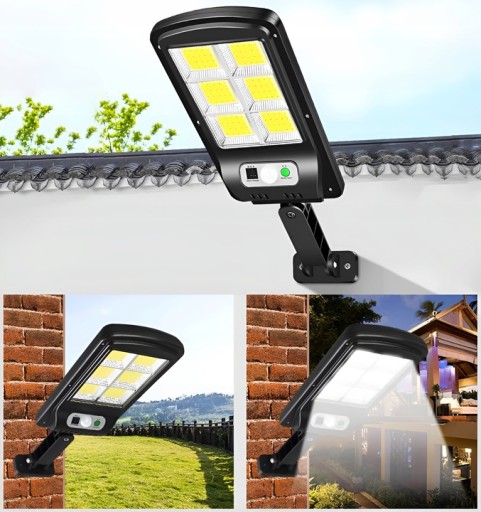 LAMPA SOLARNA ULICZNA OGRODOWA LED CZUJNIK RUCHU ZMIERZCHU SOLAR