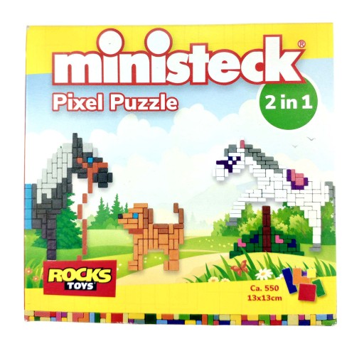 Układanka Puzzle Ministeck Mozaiki Koń Pies