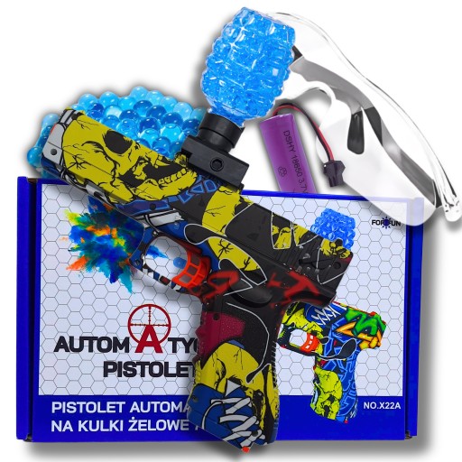 PISTOLET COLT GLOCK KULKI ŻELOWE WODNE AUTOMAT ORBEEZ ELEKTRYK OKULARY CS