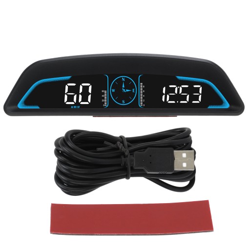 WYŚWIETLACZ LED HUD GPS USB PRĘDKOŚĆ