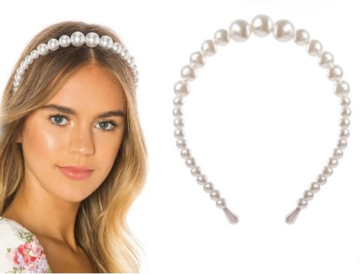 OPASKA TIARA Z PERŁAMI