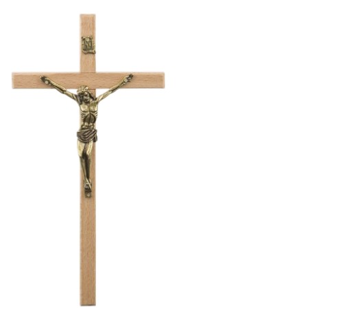 Krzyż Wiszący na ścianę drewno 21,5 cm naturalny