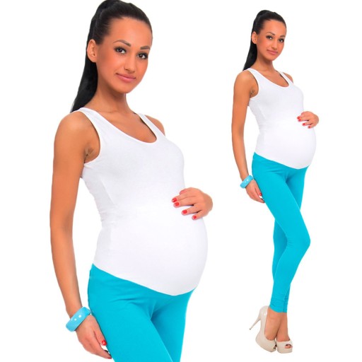 LEGGINSY CIĄŻOWE BAWEŁNA KIESZENIE GETRY LCK M